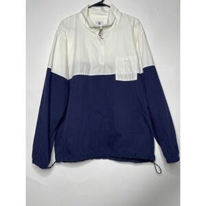 Southern Proper 1/4 Zip Pullover Sweater Size XL‎ Preppy White Blue